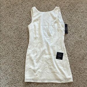 Lulu's Cream Sleeveless Mini Dress